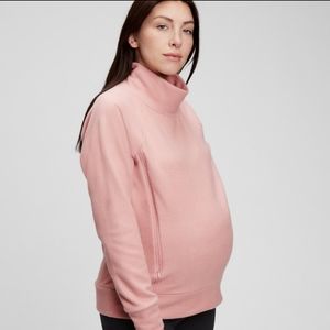 GAP Maternity Mockneck Fleece Nursing Top